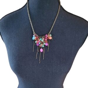 Colorful necklace with multi colored beads